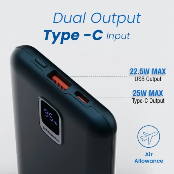 EnNano Pro 10 Power Bank 10000mAh (EVM P0407) BLUE - Image 5