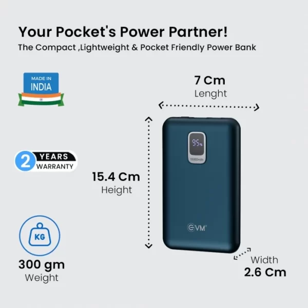 EnNano Pro 10 Power Bank 10000mAh (EVM P0407) BLUE - Image 6