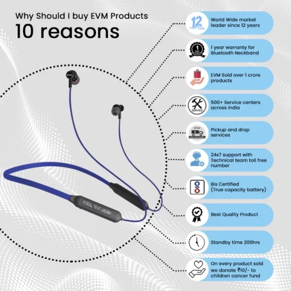 EnSport Bluetooth NeckBand EVM-NB-027 BLUE - Image 7