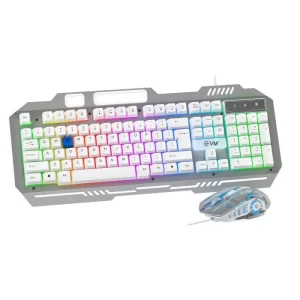 EnClaw 9027 Wired Keyboard & Mouse Combo EVM-WDKM-612 SILVER